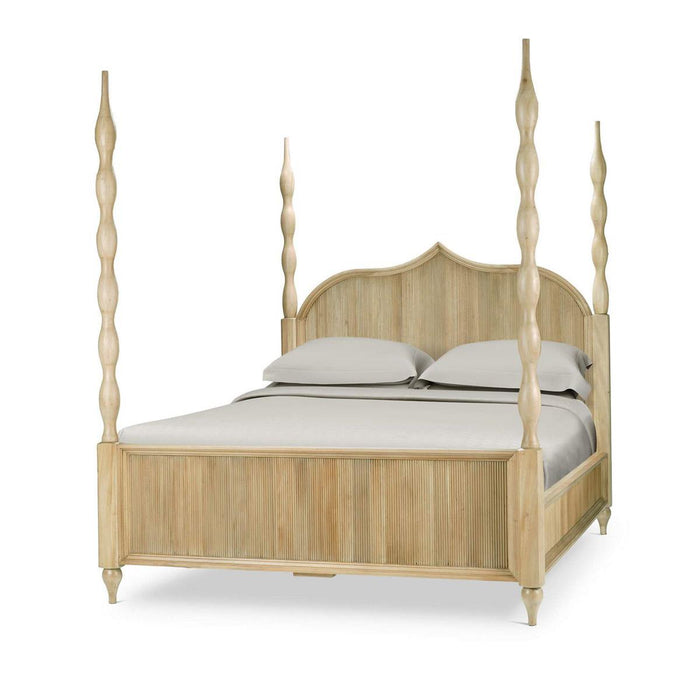 Bramble - Brighton Wooden Back Queen Bed in Fruitwood (* comes w/ 2 poster options) - 76921FRW-----