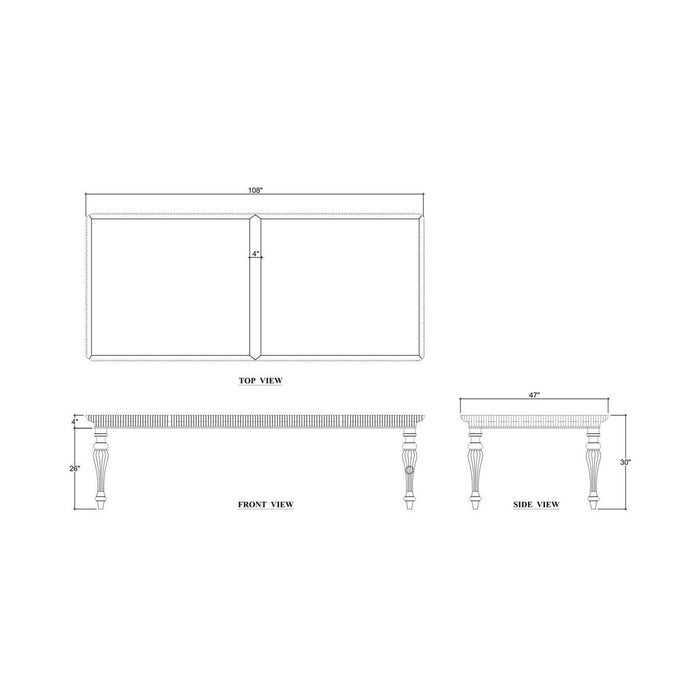 Bramble - Piccadilly Dining Table 108'' - BR-76924 - GreatFurnitureDeal