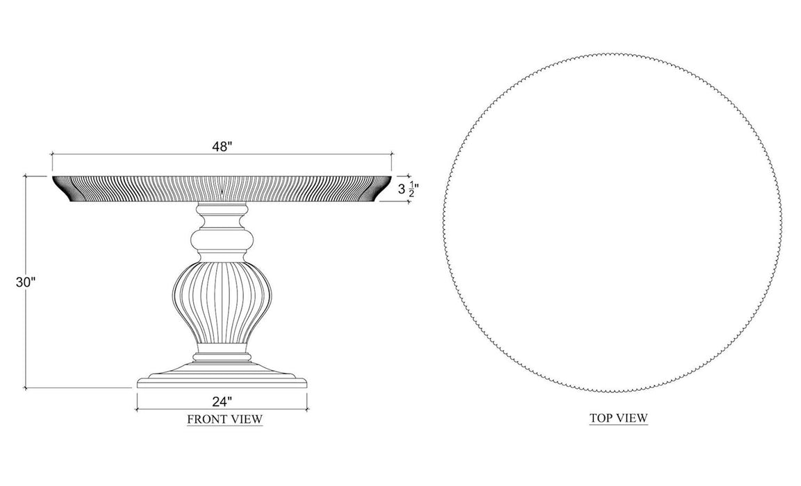 Bramble - Piccadilly Round Dining Table 48'' - BR-76940