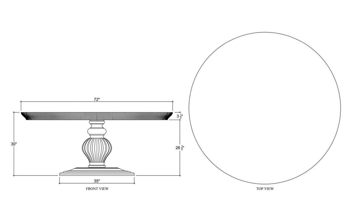 Bramble - Piccadilly Round Dining Table 72'' - BR-76941