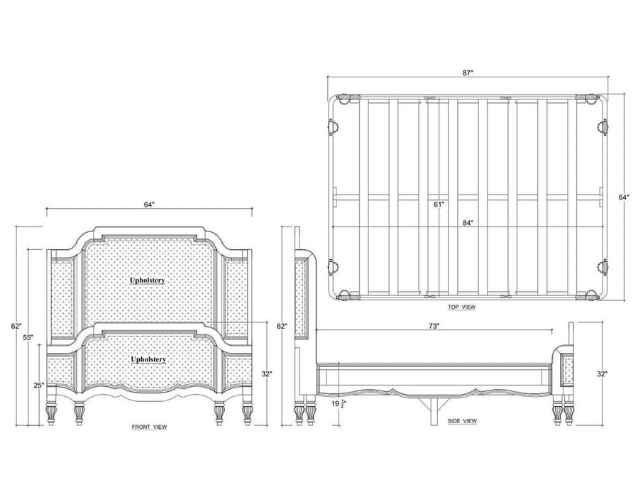 Bramble - Piccadilly Upholstered Queen Bed - BR-76944