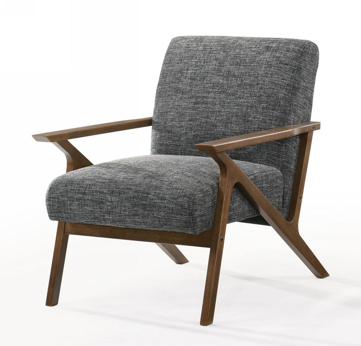 VIG Furniture - Modrest Candea Mid-Century Walnut and Grey Accent Chair - VGMAMI-997-CHR - GreatFurnitureDeal