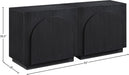 Meridian Furniture - Navona Black Oak Veneer Sideboard / Buffet - 77001Black-T-2PC - GreatFurnitureDeal