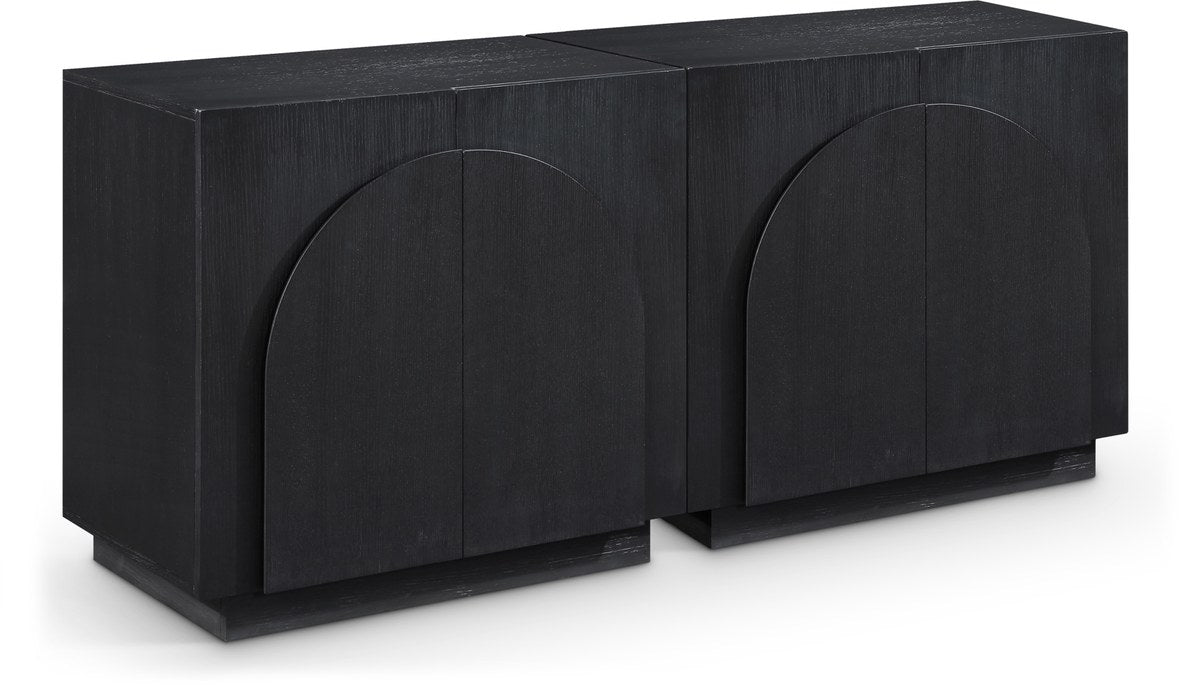 Meridian Furniture - Navona Black Oak Veneer Sideboard / Buffet - 77001Black-T-2PC - GreatFurnitureDeal
