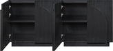 Meridian Furniture - Navona Black Oak Veneer Sideboard / Buffet - 77001Black-T-2PC - GreatFurnitureDeal