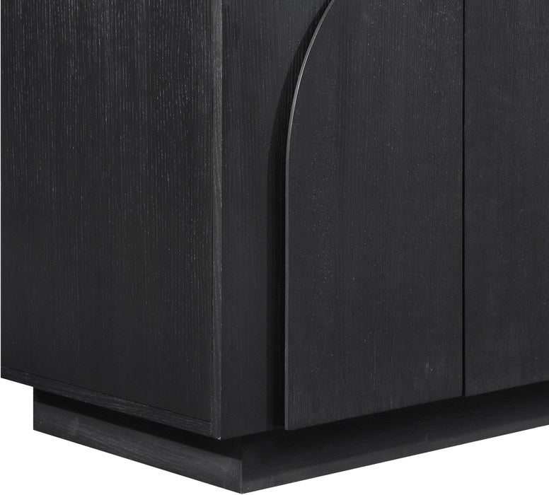 Meridian Furniture - Navona Black Oak Veneer Sideboard / Buffet - 77001Black-T-2PC - GreatFurnitureDeal