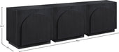 Meridian Furniture - Navona Black Oak Veneer Sideboard / Buffet - 77001Black-T-3PC - GreatFurnitureDeal