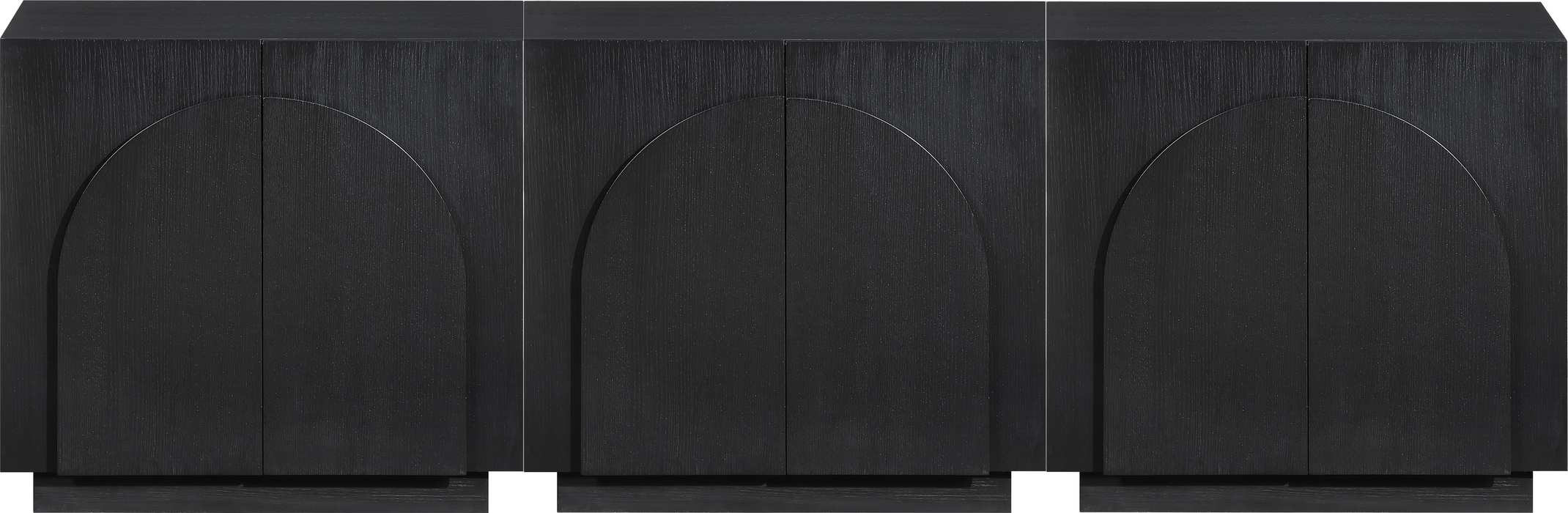 Meridian Furniture - Navona Black Oak Veneer Sideboard / Buffet - 77001Black-T-3PC - GreatFurnitureDeal