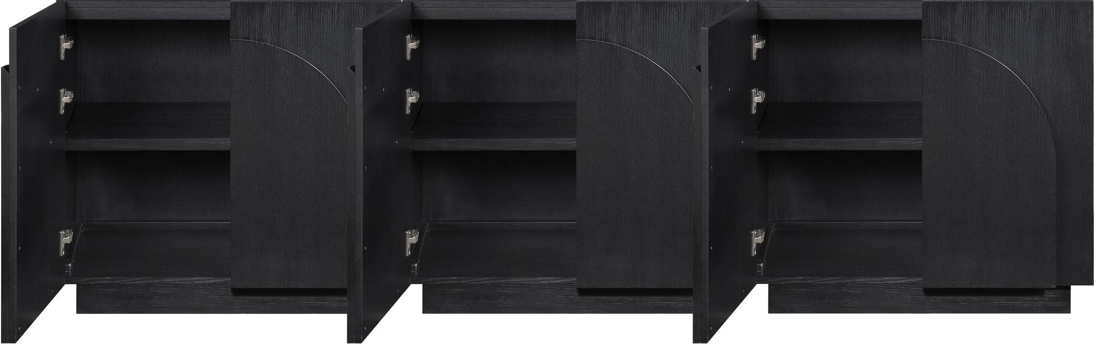 Meridian Furniture - Navona Black Oak Veneer Sideboard / Buffet - 77001Black-T-3PC - GreatFurnitureDeal