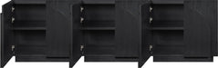 Meridian Furniture - Navona Black Oak Veneer Sideboard / Buffet - 77001Black-T-3PC - GreatFurnitureDeal