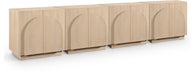 Meridian Furniture - Navona Natural Oak Veneer Sideboard / Buffet - 77001Natural-T-4PC - GreatFurnitureDeal