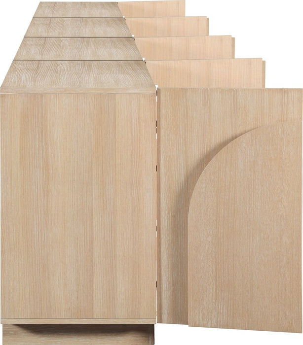 Meridian Furniture - Navona Natural Oak Veneer Sideboard / Buffet - 77001Natural-T-4PC - GreatFurnitureDeal