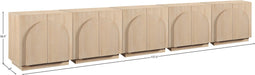 Meridian Furniture - Navona Natural Oak Veneer Sideboard / Buffet - 77001Natural-T-5PC - GreatFurnitureDeal