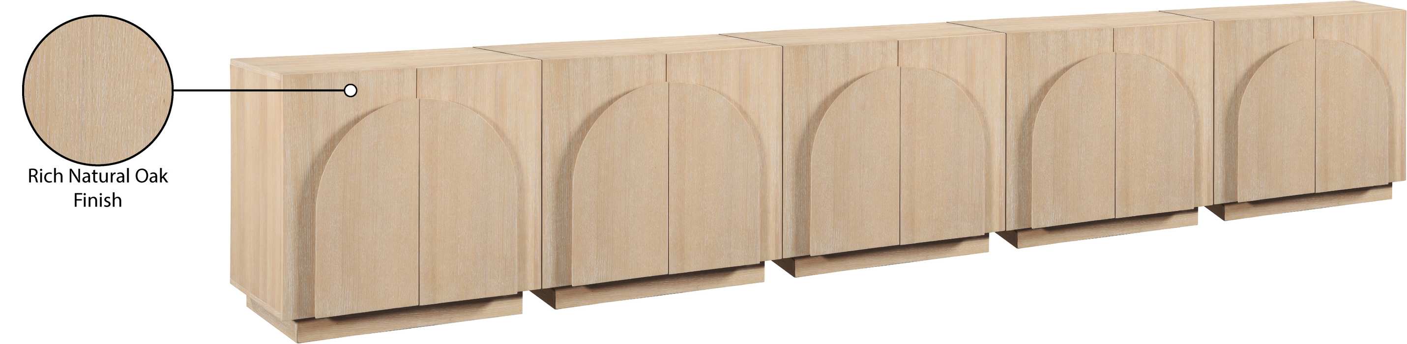 Meridian Furniture - Navona Natural Oak Veneer Sideboard / Buffet - 77001Natural-T-5PC - GreatFurnitureDeal