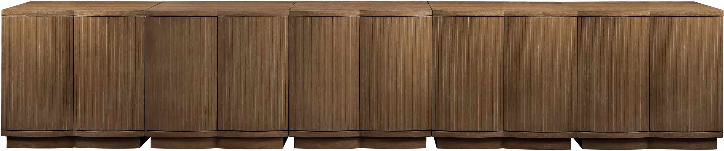 Meridian Furniture - Aveline Brown Oak Veneer 5pc. Sideboard/Buffet - 77006Brown-T-5PC - GreatFurnitureDeal
