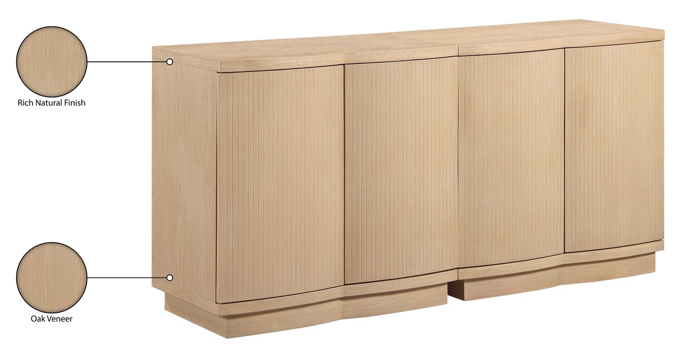 Meridian Furniture - Aveline Natural Oak Veneer 2pc. Sideboard/Buffet - 77006Natural-T-2PC - GreatFurnitureDeal