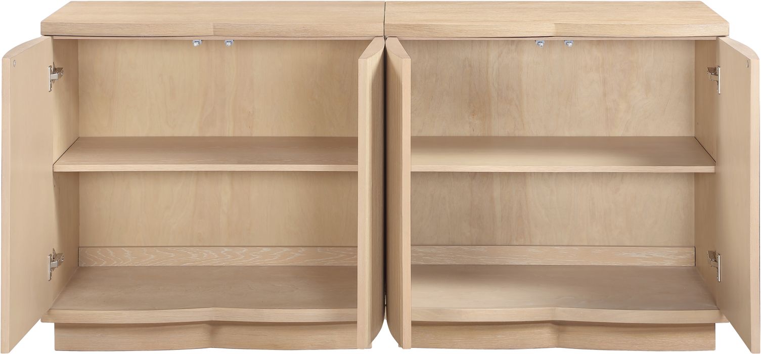 Meridian Furniture - Aveline Natural Oak Veneer 2pc. Sideboard/Buffet - 77006Natural-T-2PC - GreatFurnitureDeal