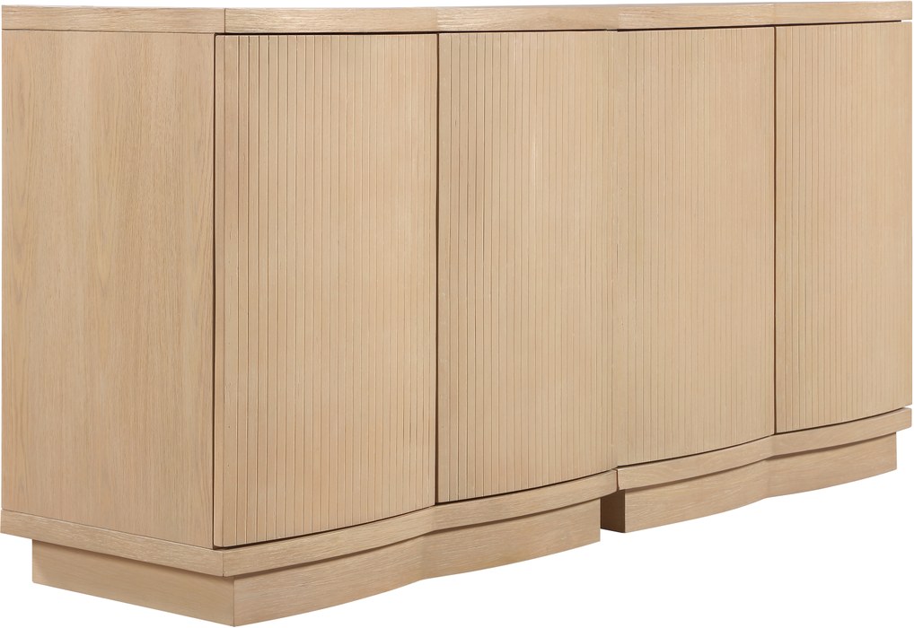 Meridian Furniture - Aveline Natural Oak Veneer 2pc. Sideboard/Buffet - 77006Natural-T-2PC - GreatFurnitureDeal