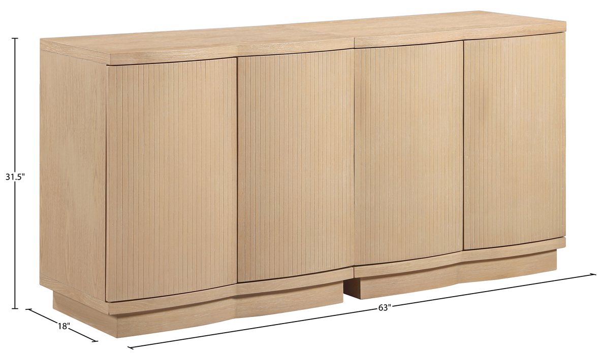 Meridian Furniture - Aveline Natural Oak Veneer 2pc. Sideboard/Buffet - 77006Natural-T-2PC - GreatFurnitureDeal
