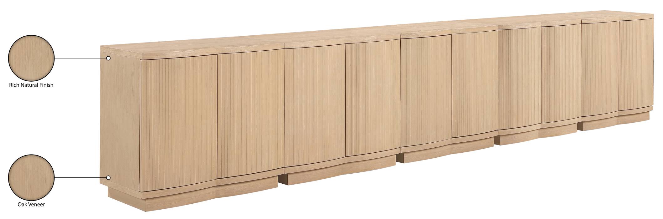 Meridian Furniture - Aveline Natural Oak Veneer 5pc. Sideboard/Buffet - 77006Natural-T-5PC - GreatFurnitureDeal