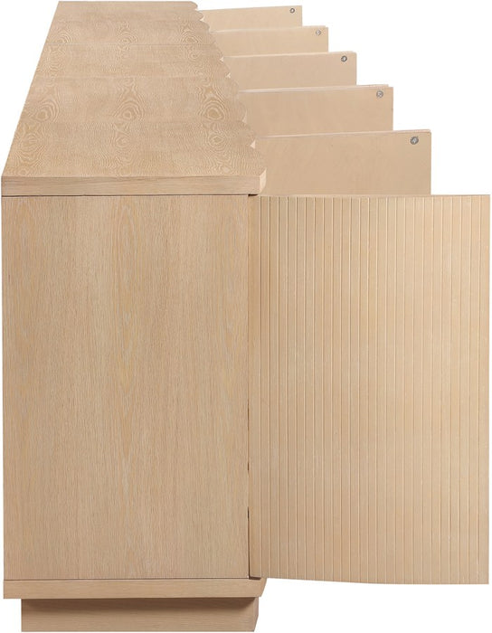 Meridian Furniture - Aveline Natural Oak Veneer 5pc. Sideboard/Buffet - 77006Natural-T-5PC - GreatFurnitureDeal