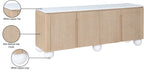 Meridian Furniture - Cardiff Natural Laquer And Oak Veneer Sideboard / Buffet - 77022Natural - GreatFurnitureDeal