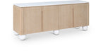 Meridian Furniture - Cardiff Natural Laquer And Oak Veneer Sideboard / Buffet - 77022Natural - GreatFurnitureDeal