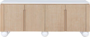 Meridian Furniture - Cardiff Natural Laquer And Oak Veneer Sideboard / Buffet - 77022Natural - GreatFurnitureDeal