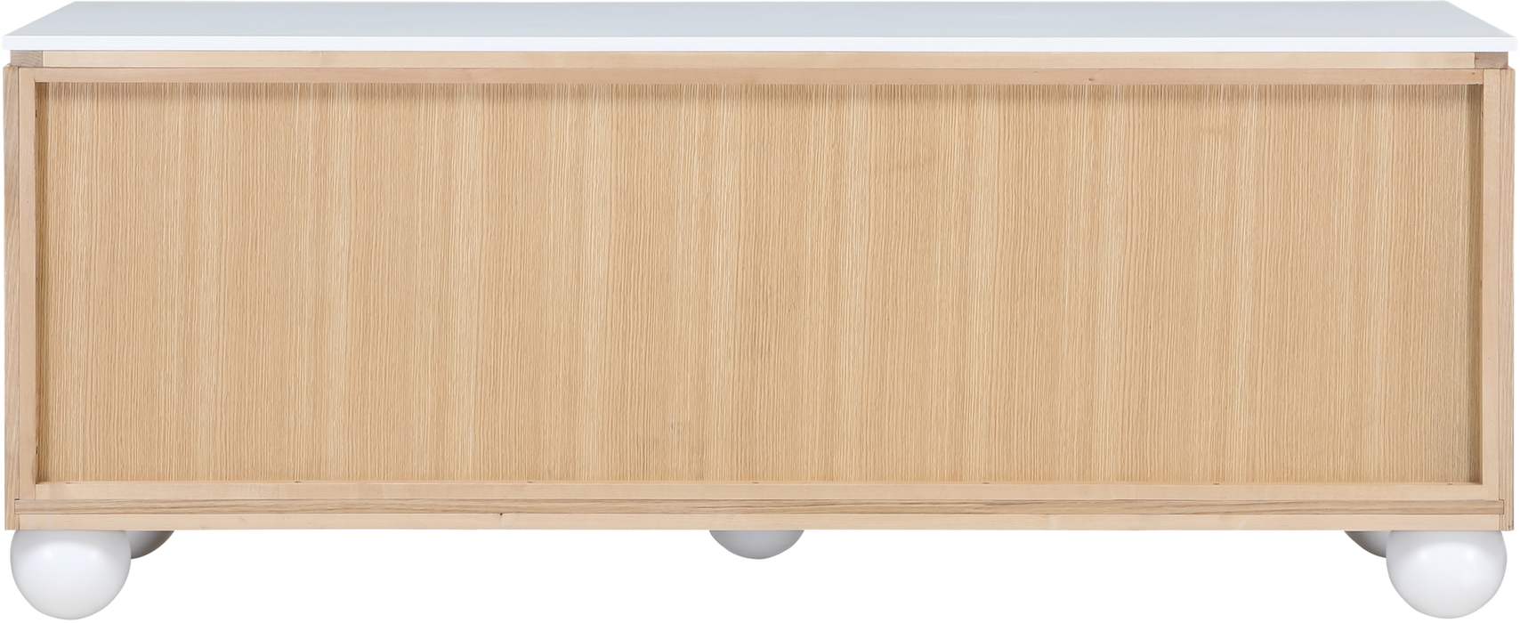Meridian Furniture - Cardiff Natural Laquer And Oak Veneer Sideboard / Buffet - 77022Natural - GreatFurnitureDeal