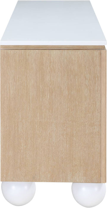 Meridian Furniture - Cardiff Natural Laquer And Oak Veneer Sideboard / Buffet - 77022Natural - GreatFurnitureDeal