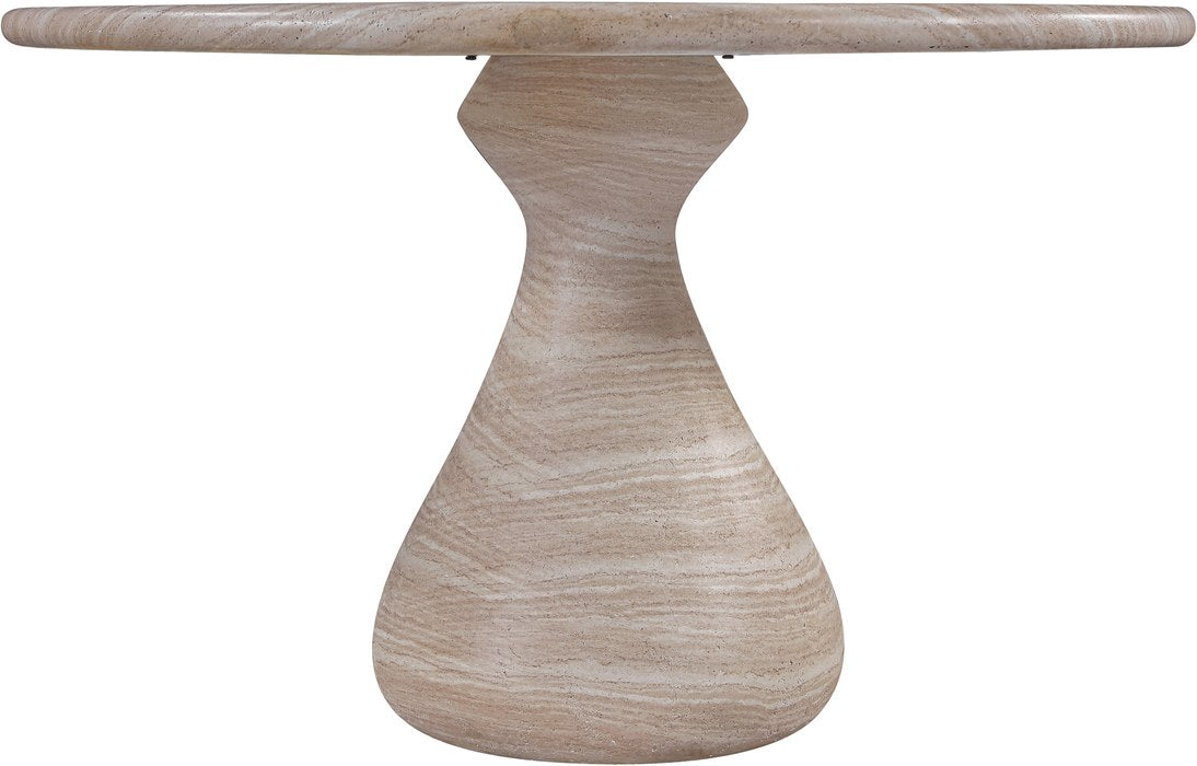 Meridian Furniture - Sano 48" Travertine Concrete Indoor / Outdoor Dining Table - 77041Travertine-DT48 - GreatFurnitureDeal
