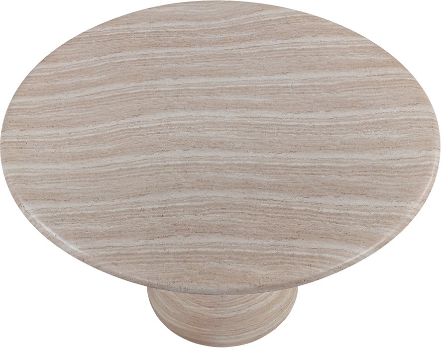 Meridian Furniture - Sano 48" Travertine Concrete Indoor / Outdoor Dining Table - 77041Travertine-DT48 - GreatFurnitureDeal