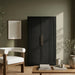 Meridian Furniture - Vana Black Cane And Solid Wood Storage Cabinet - 77050Black - GreatFurnitureDeal