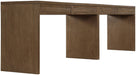 Meridian Furniture - Avro Brown Cane, Solid Wood And Oak Veneer 2pc. Desk - 77051Brown-T-2PC - GreatFurnitureDeal