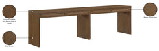 Meridian Furniture - Avro Brown Cane, Solid Wood And Oak Veneer 2pc. Desk - 77051Brown-T-2PC - GreatFurnitureDeal