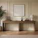 Meridian Furniture - Avro Brown Cane, Solid Wood And Oak Veneer 2pc. Desk - 77051Brown-T-2PC - GreatFurnitureDeal