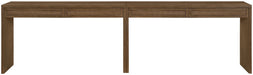 Meridian Furniture - Avro Brown Cane, Solid Wood And Oak Veneer 2pc. Desk - 77051Brown-T-2PC - GreatFurnitureDeal