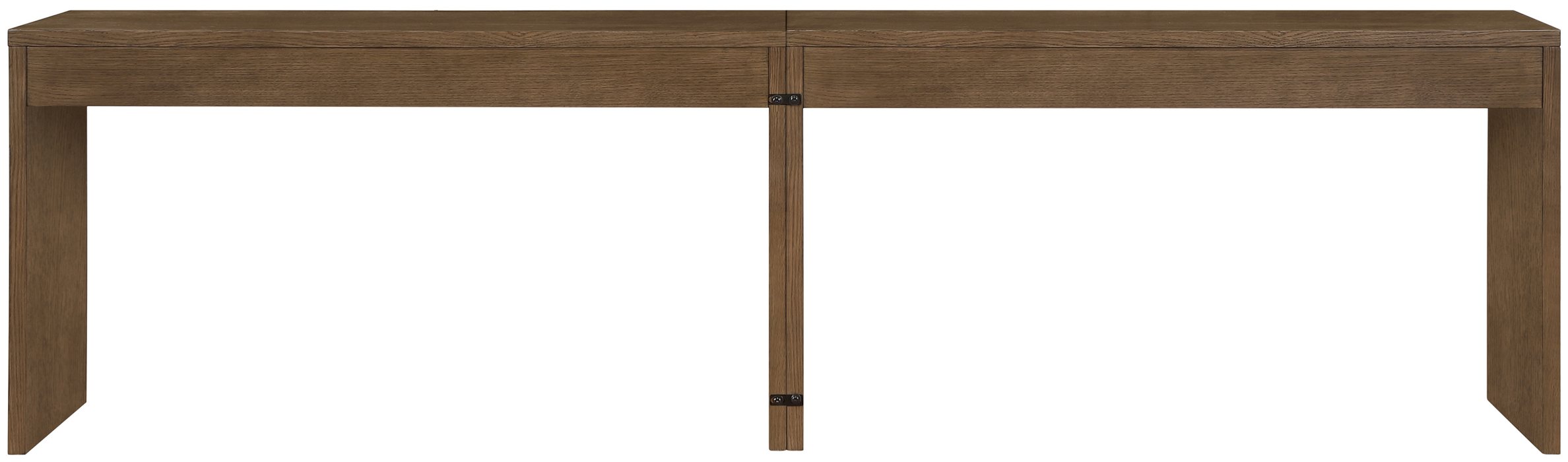 Meridian Furniture - Avro Brown Cane, Solid Wood And Oak Veneer 2pc. Desk - 77051Brown-T-2PC - GreatFurnitureDeal