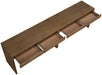 Meridian Furniture - Avro Brown Cane, Solid Wood And Oak Veneer 2pc. Desk - 77051Brown-T-2PC - GreatFurnitureDeal