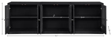 Meridian Furniture - Vero Black Cane, Solid Wood And Oak Veneer 3pc. Sideboard/Buffet - 77052Black-T-3PC - GreatFurnitureDeal