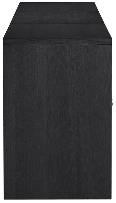 Meridian Furniture - Vero Black Cane, Solid Wood And Oak Veneer 3pc. Sideboard/Buffet - 77052Black-T-3PC - GreatFurnitureDeal