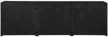 Meridian Furniture - Vero Black Cane, Solid Wood And Oak Veneer 3pc. Sideboard/Buffet - 77052Black-T-3PC - GreatFurnitureDeal