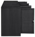Meridian Furniture - Vero Black Cane, Solid Wood And Oak Veneer 3pc. Sideboard/Buffet - 77052Black-T-3PC - GreatFurnitureDeal