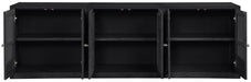 Meridian Furniture - Vero Black Cane, Solid Wood And Oak Veneer 3pc. Sideboard/Buffet - 77052Black-T-3PC - GreatFurnitureDeal