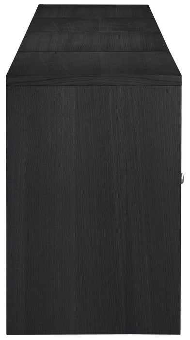Meridian Furniture - Vero Black Cane, Solid Wood And Oak Veneer 4pc. Sideboard/Buffet - 77052Black-T-4PC - GreatFurnitureDeal
