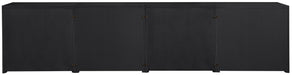 Meridian Furniture - Vero Black Cane, Solid Wood And Oak Veneer 4pc. Sideboard/Buffet - 77052Black-T-4PC - GreatFurnitureDeal