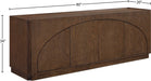 Meridian Furniture - Everson Brown Oak Veneer And Solid Wood Sideboard/Buffet - 77054Brown - GreatFurnitureDeal