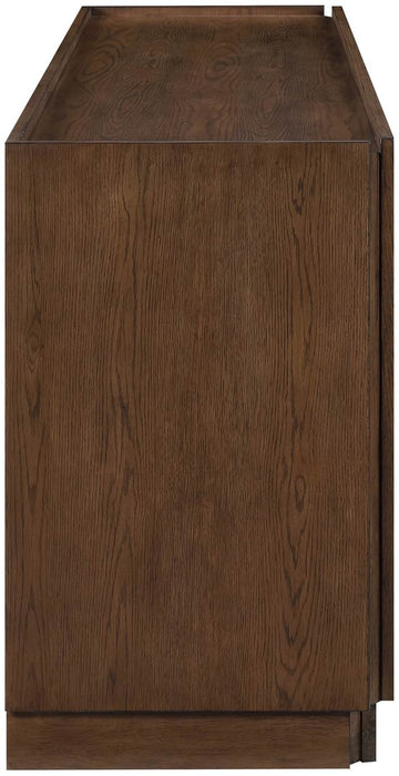 Meridian Furniture - Everson Brown Oak Veneer And Solid Wood Sideboard/Buffet - 77054Brown - GreatFurnitureDeal