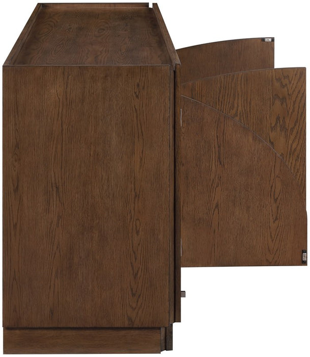 Meridian Furniture - Everson Brown Oak Veneer And Solid Wood Sideboard/Buffet - 77054Brown - GreatFurnitureDeal