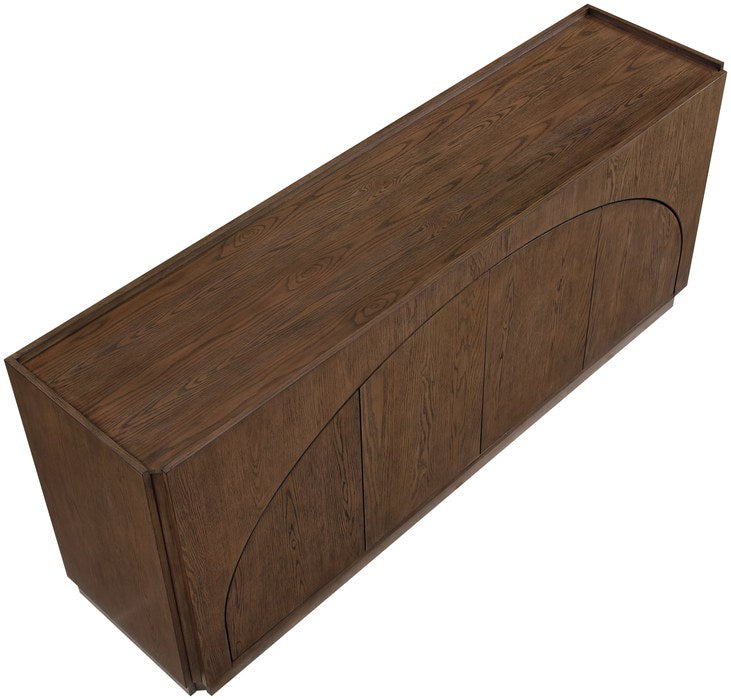 Meridian Furniture - Everson Brown Oak Veneer And Solid Wood Sideboard/Buffet - 77054Brown - GreatFurnitureDeal